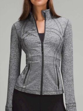 lululemon athletica Heathered Gray Zip-Up Utility Jacket